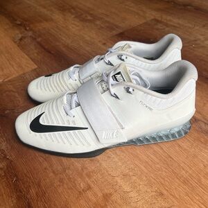 Nike Romaleos 3 Mens Size 13 White Black Flywire 852933-100 Weightlifting Shoes